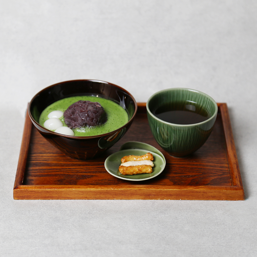 抹茶白玉ぜんざい-11