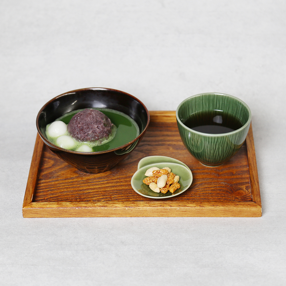 抹茶白玉ぜんざい-11
